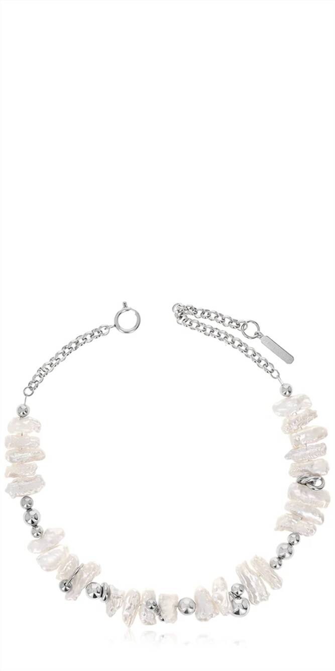 NEW JUSTINE CLENQUET sunny choker in silver